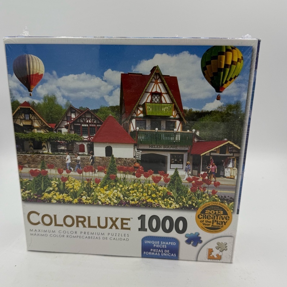 Colorluxe 1000 Piece Puzzle Hot Air Balloons Over Helena, Georgia NEW Sealed